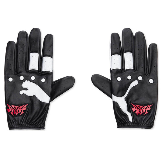 Puma x AAP Rocky Driving Gloves Black Fierce Red