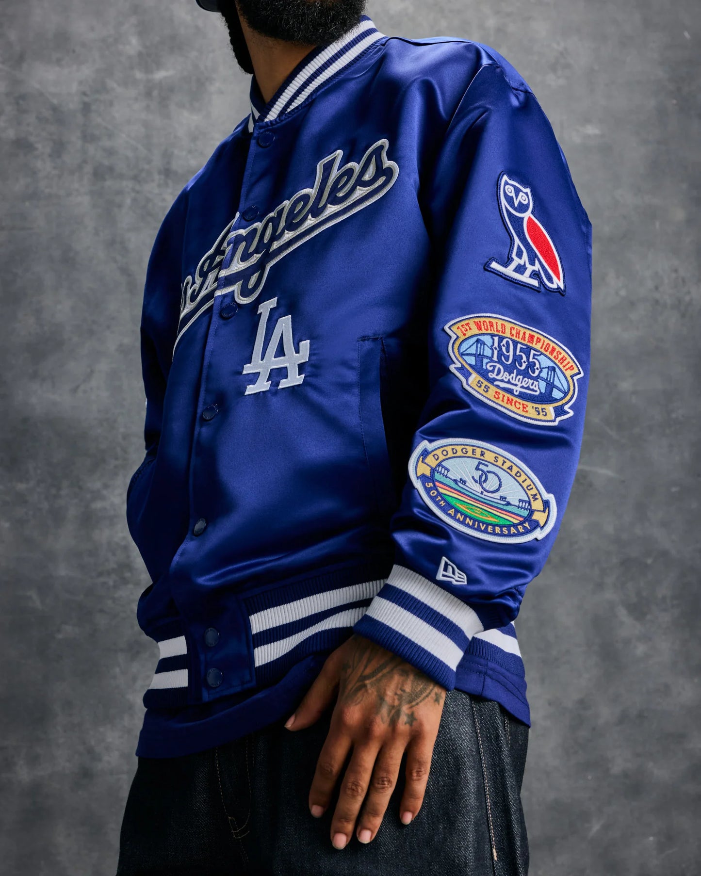 New Era MLB Los Angeles Dodgers Varsity Jacket Blue