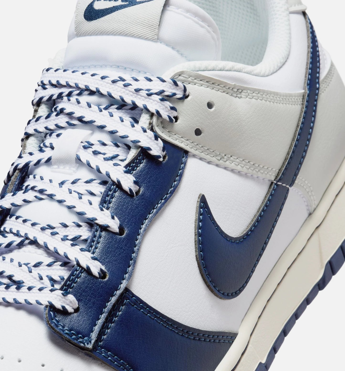Dunk Low Mens Lifestyle Shoe White Midnight Navy Photon Dust Coconut Milk