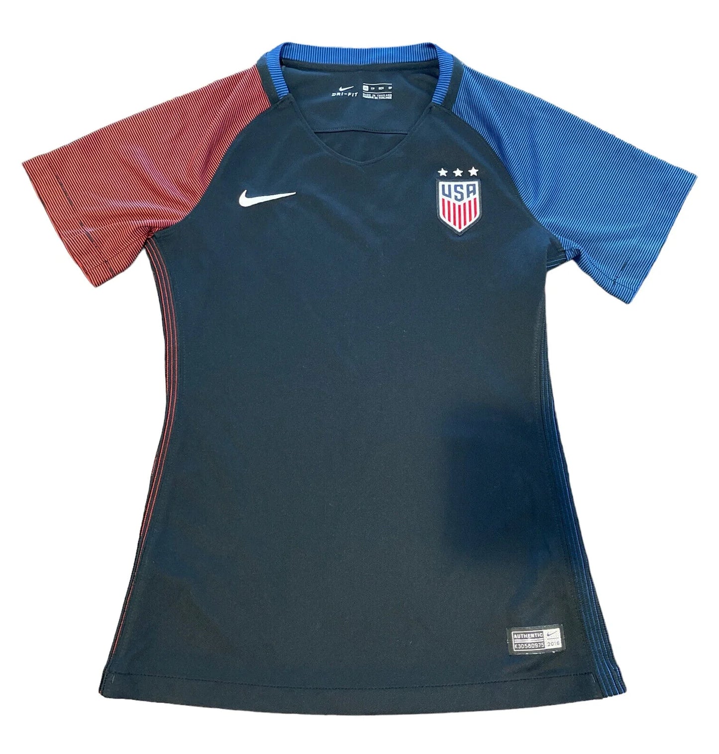 Nike USWNT 2016 Stadium Away Womens Jersey Black Royal Red