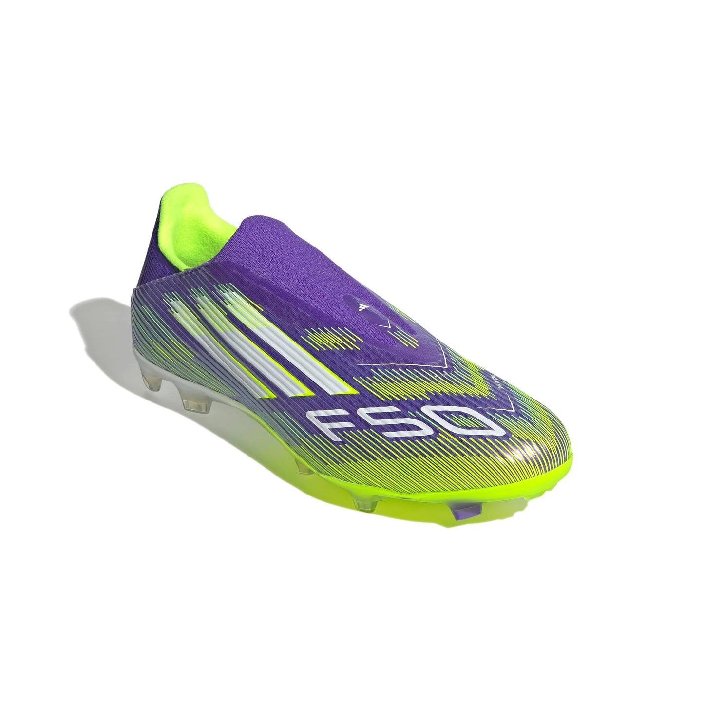 adidas F50 League Laceless FG MG Mens Soccer Cleats Purple White Lemon