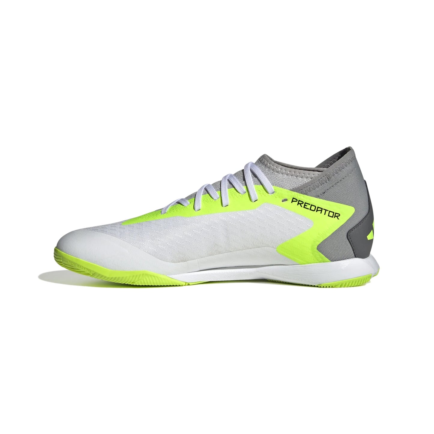 adidas Predator Accuracy3 IN Indoor Soccer Shoes White Black Lucid Lemon