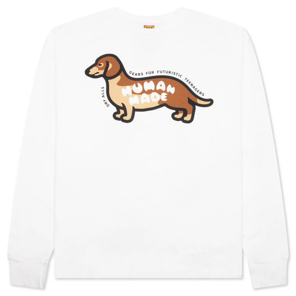 Graphic L S T Shirt 2 White