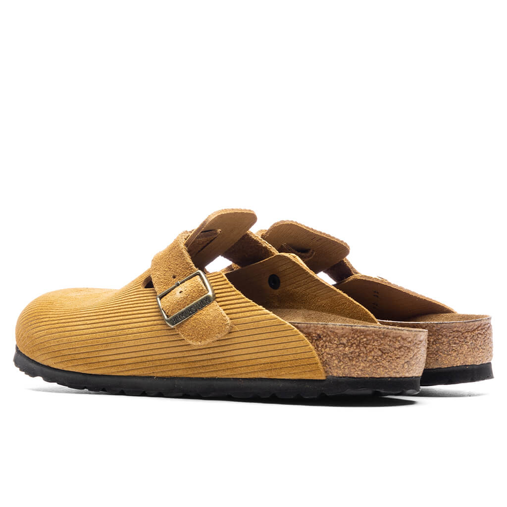 Wide Boston Suede Embossed Cork Brown
