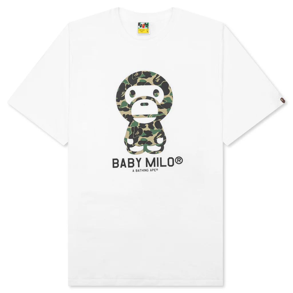 Abc Camo Baby Milo Tee White Green