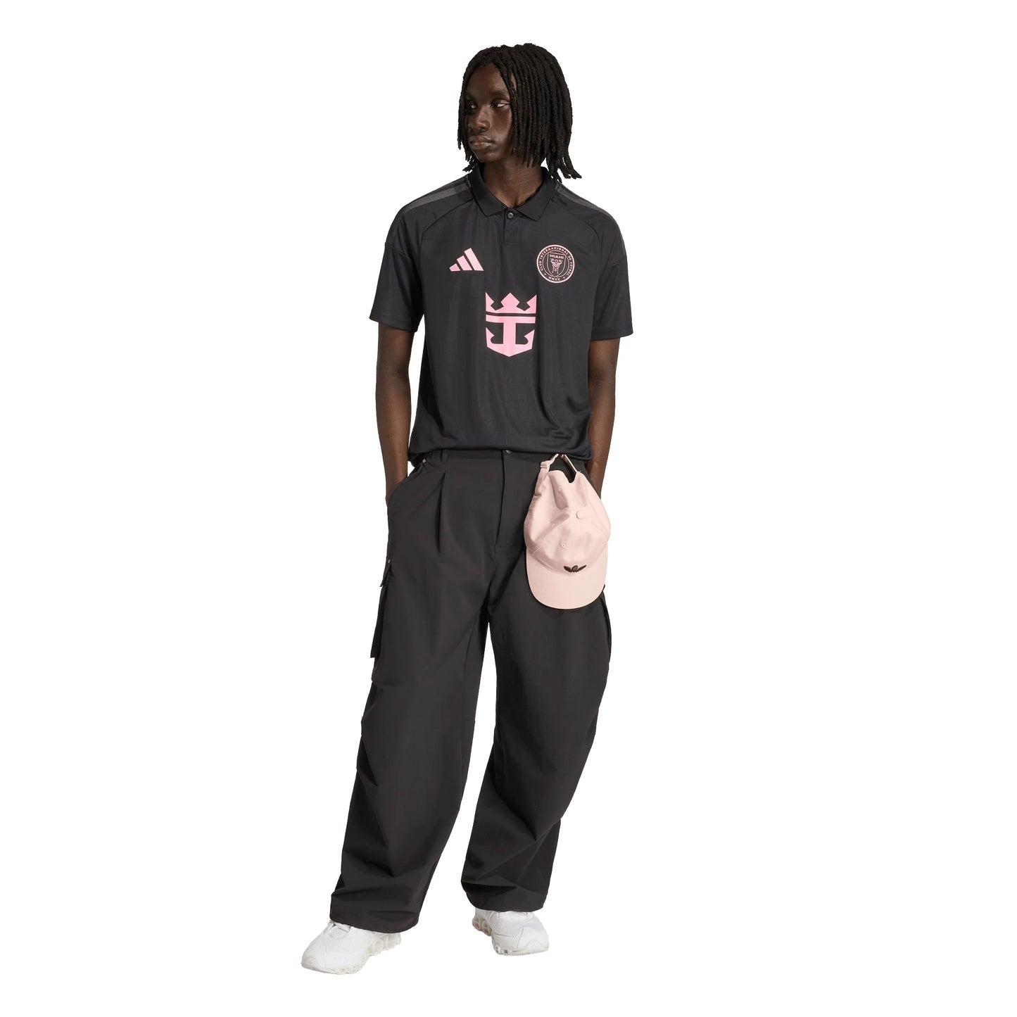 adidas Inter Miami CF Away Mens Soccer Jersey 26 27 Black Pink