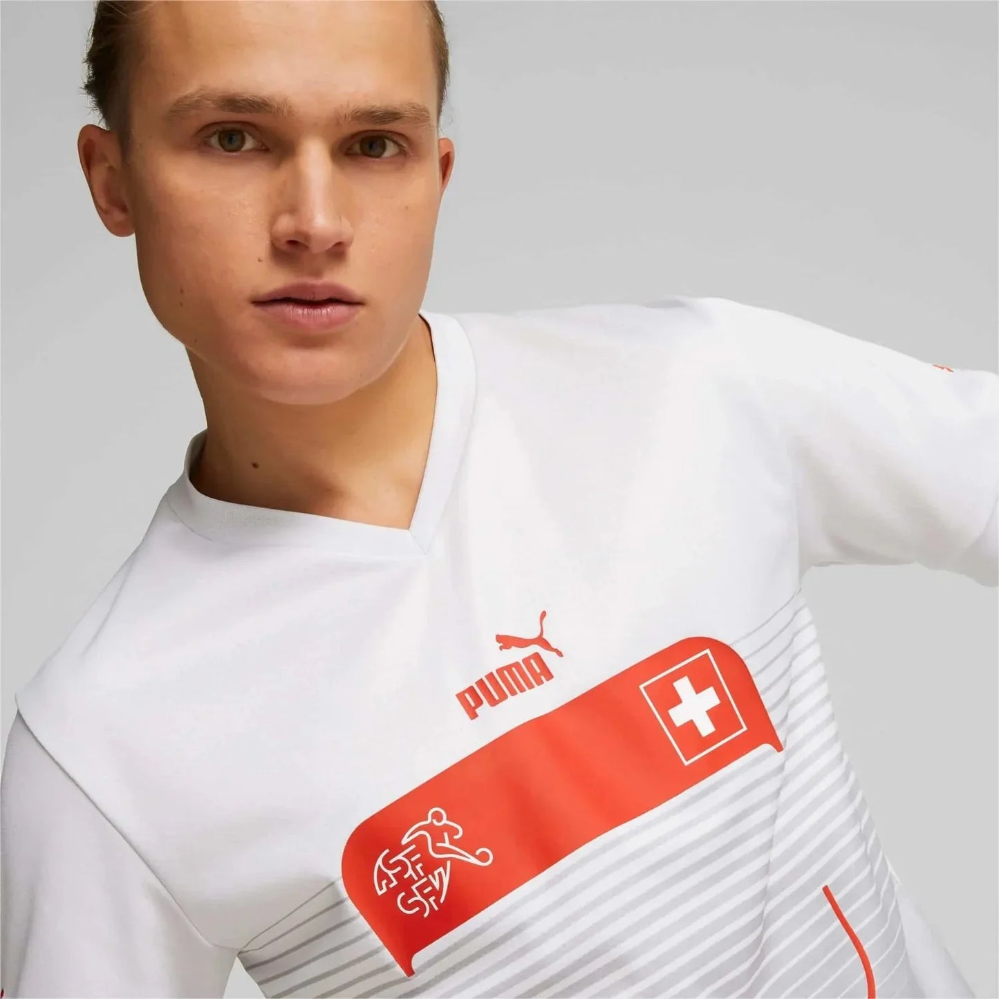 PUMA Switzerland Away Jersey 2022 2023 White Red