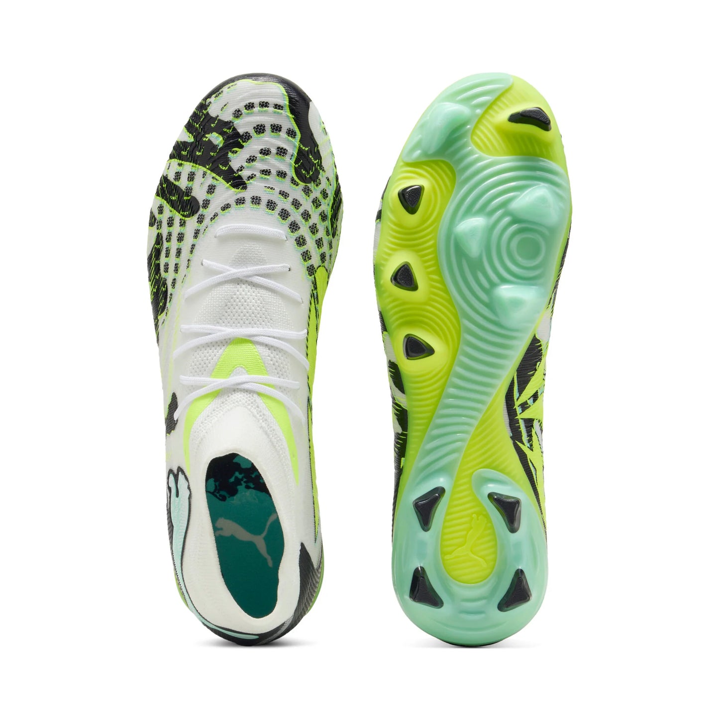 PUMA Future 9 Match Creativity FG AG Firm Ground Artificial Ground Mens Soccer Cleats Yellow White