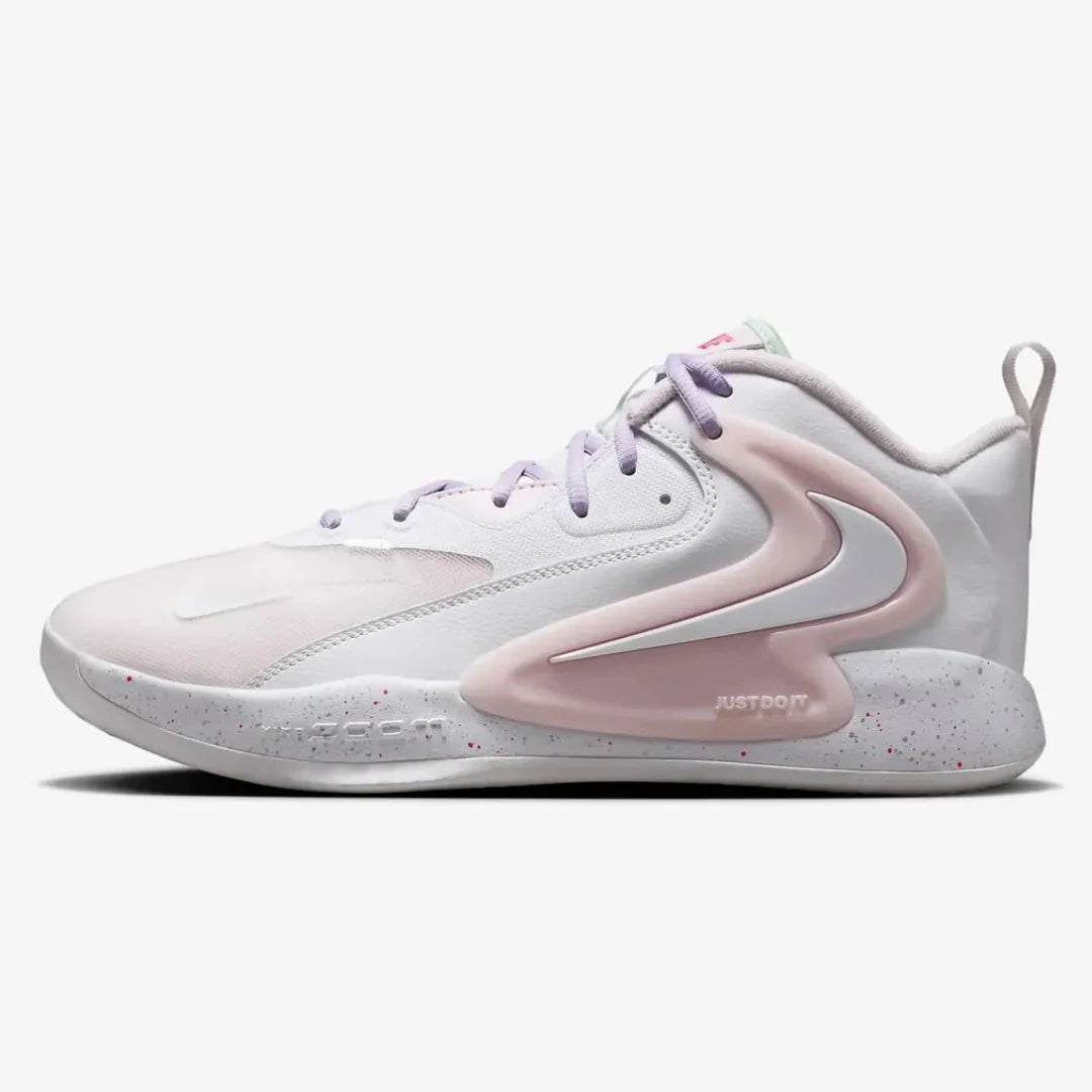 Tênis Nike React HyperSet 2 Vôlei Rosa Branco