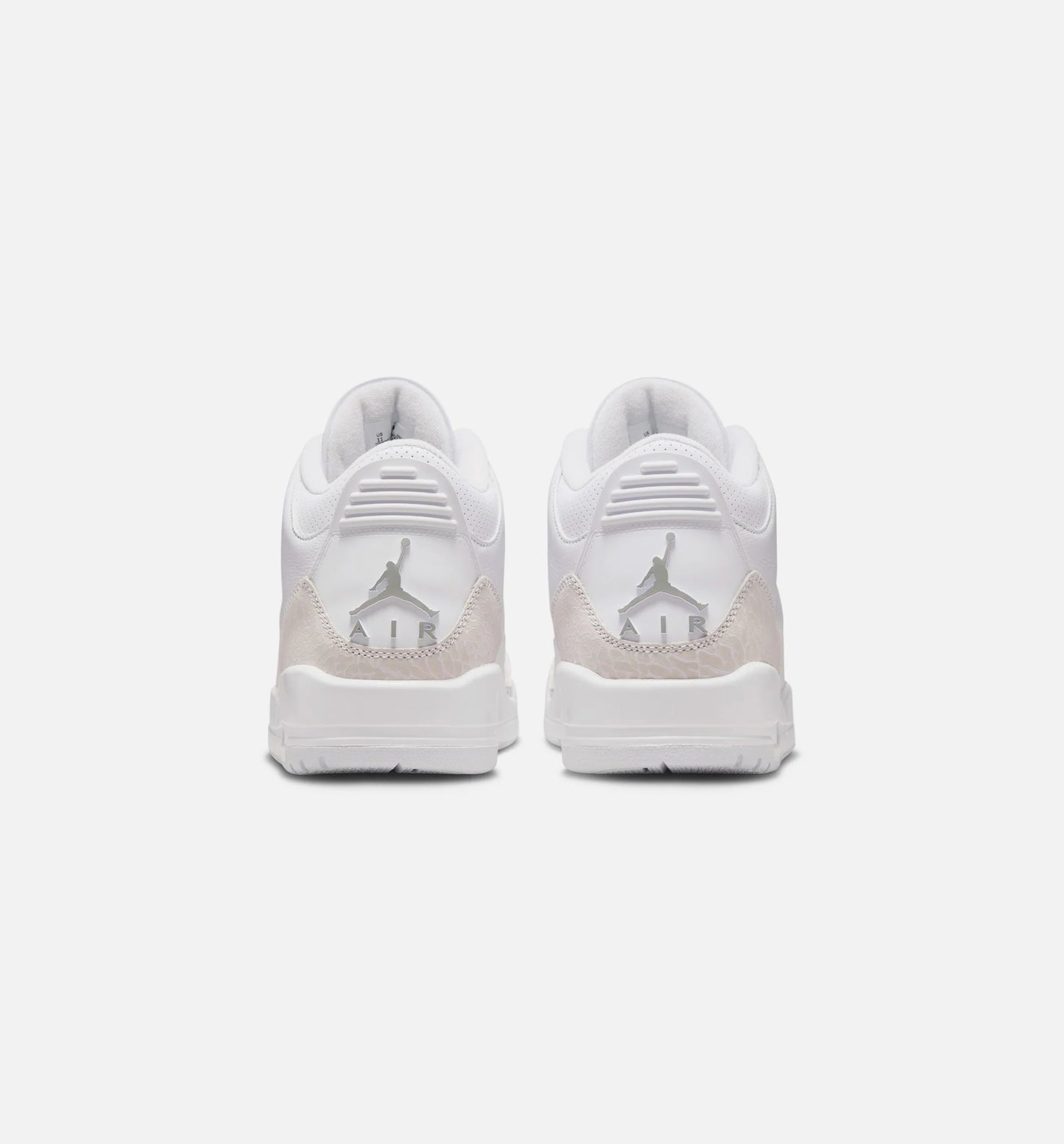 Air Jordan 3 Retro White And Silver Mens Lifestyle Shoe White Metallic Silver