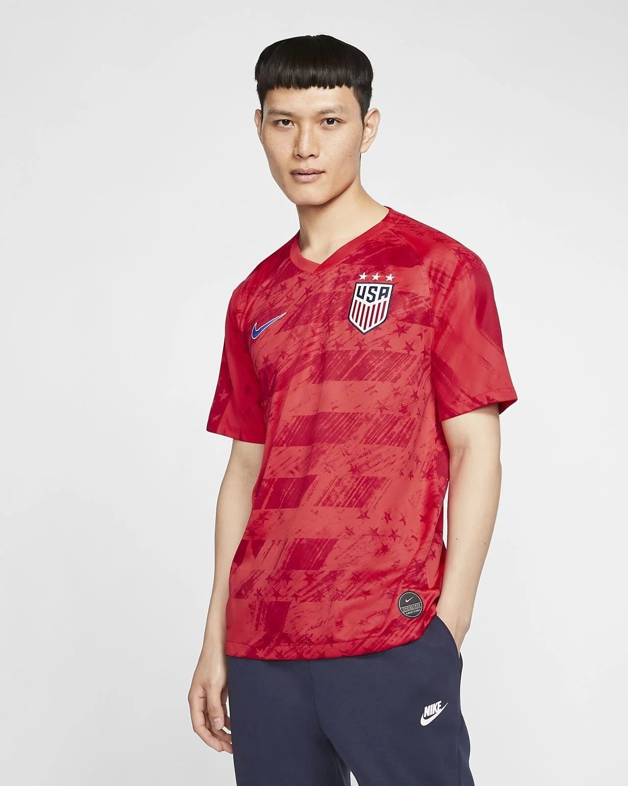 Nike USMNT 2019 Stadium Away Mens Jersey Speed Red Bright Blue