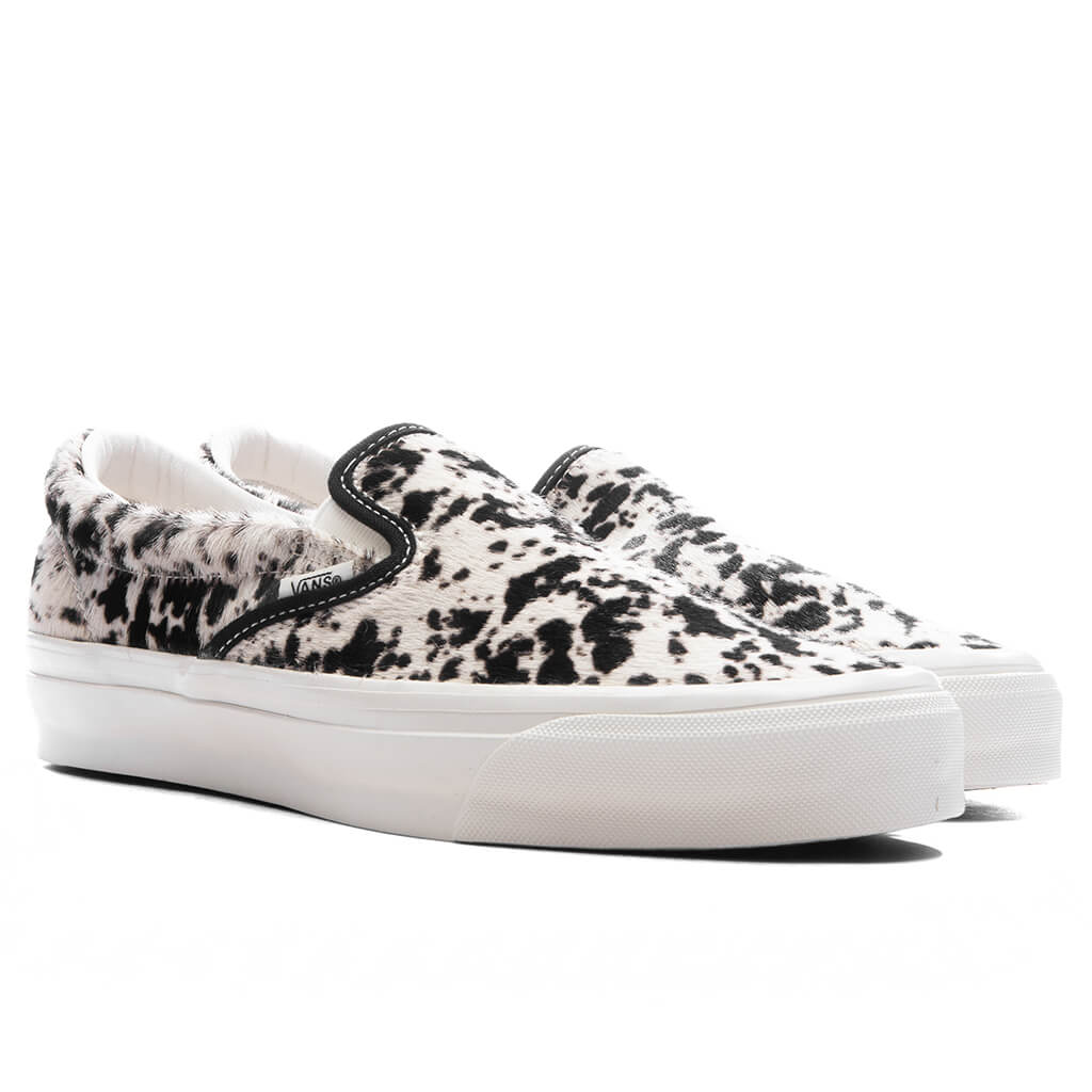 Premium LX Classic Slip On 98 Pony Hair Black White