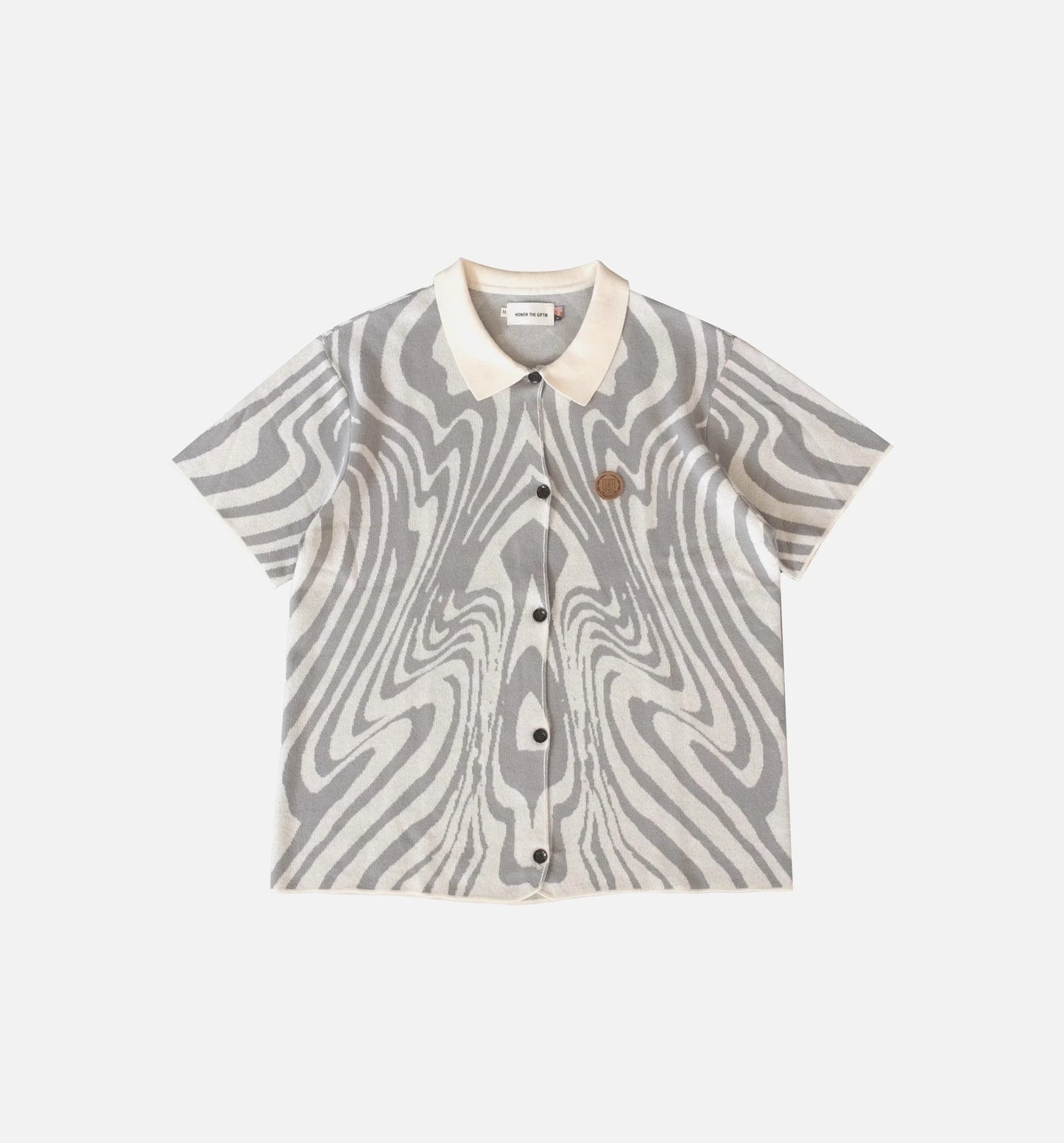 Dazed Button Up Mens Shirt Bone Beige