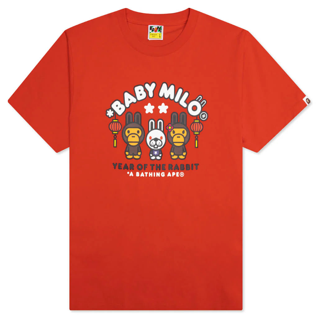 Year Of The Rabbit Baby Milo Tee Red