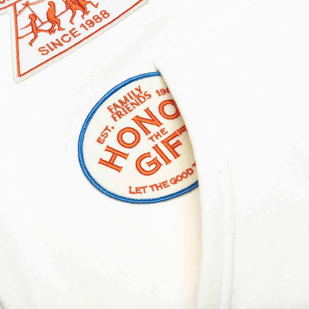 Patchwork Party Hoodie Bone