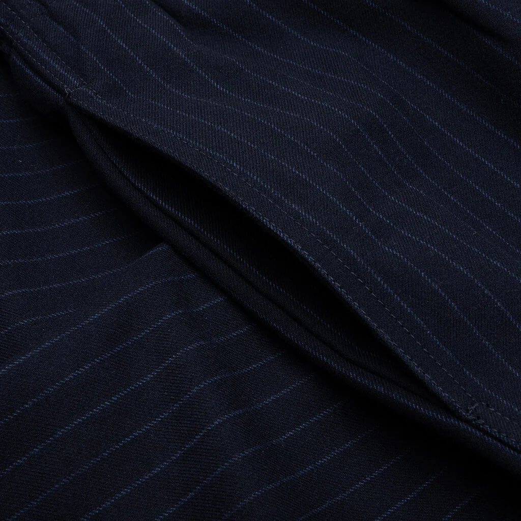 Wool Stripe Beach Pant Navy