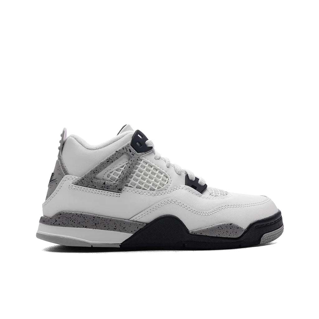 Air Jordan 4 Retro OG White Cement PS Summit White Fire Red Cement Grey Black