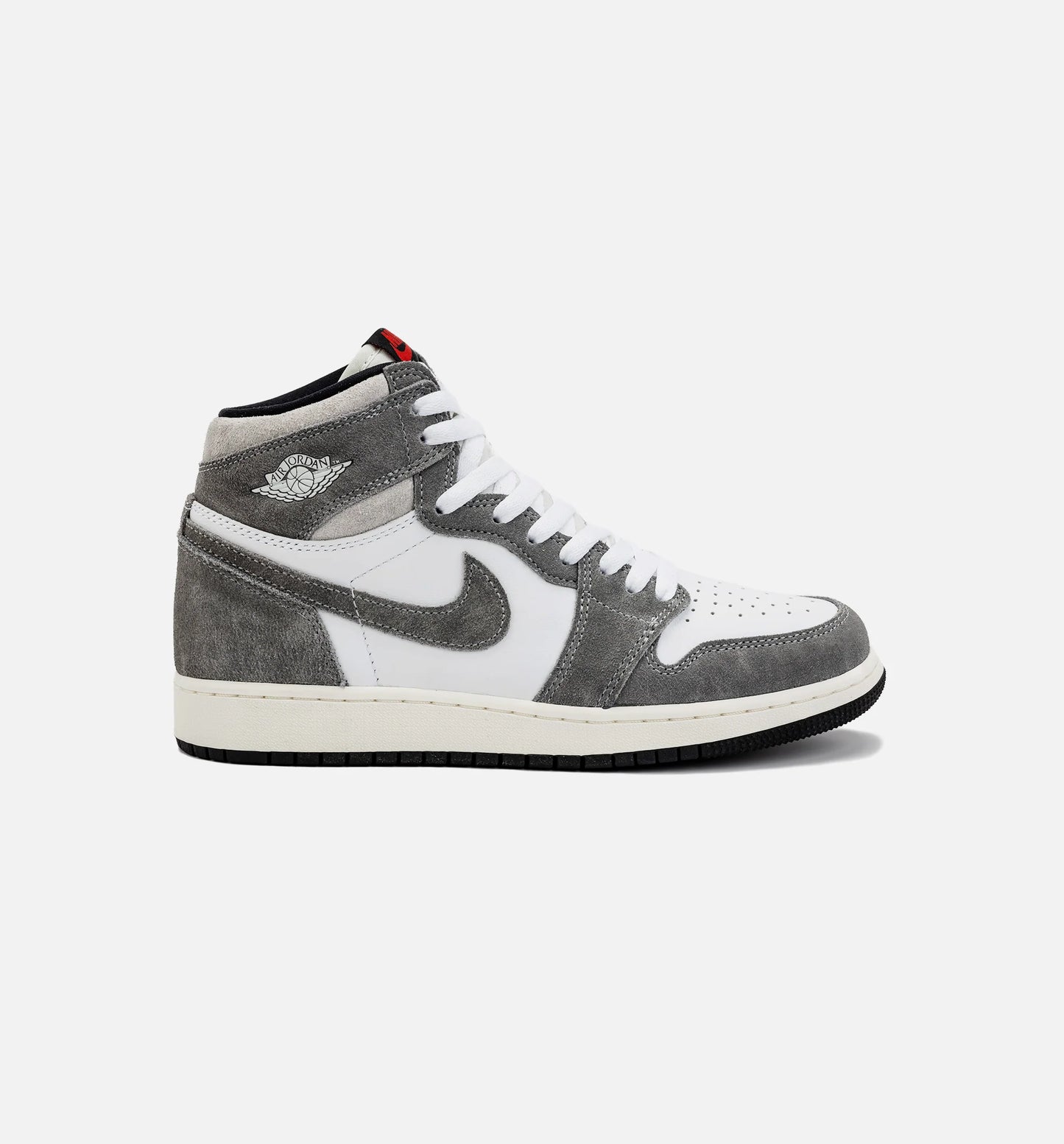 Air Jordan 1 Retro High OG Washed Heritage Grade School Lifestyle Shoe Grey White Free Shipping