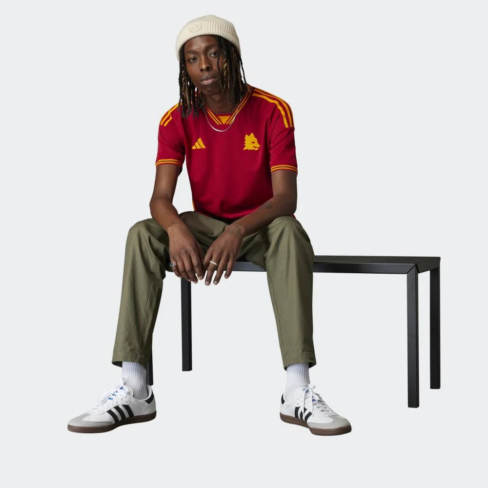 adidas Mens AS Roma Home Jersey 23