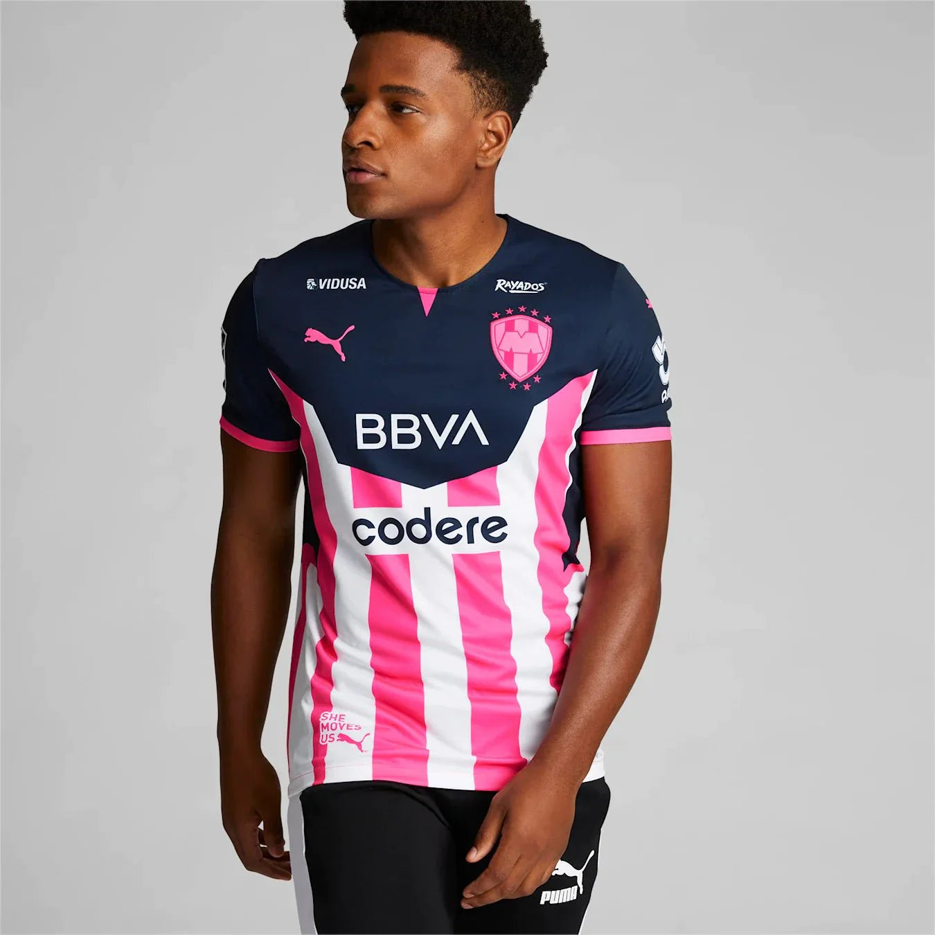 PUMA Monterrey Jersey 21 Breast Cancer Awareness Navy Pink