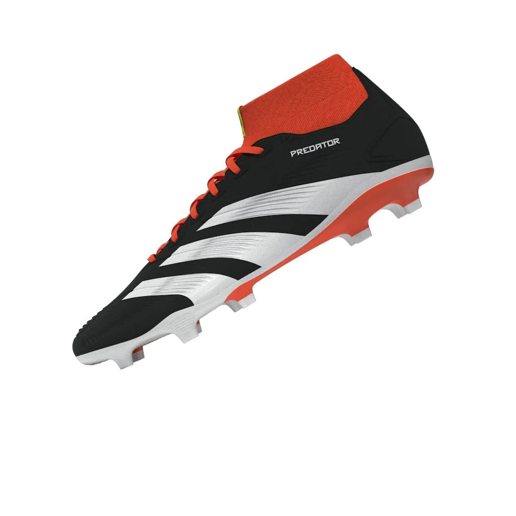 adidas Predator League Sock FG Firm Ground Soccer Cleats Core Black White Red