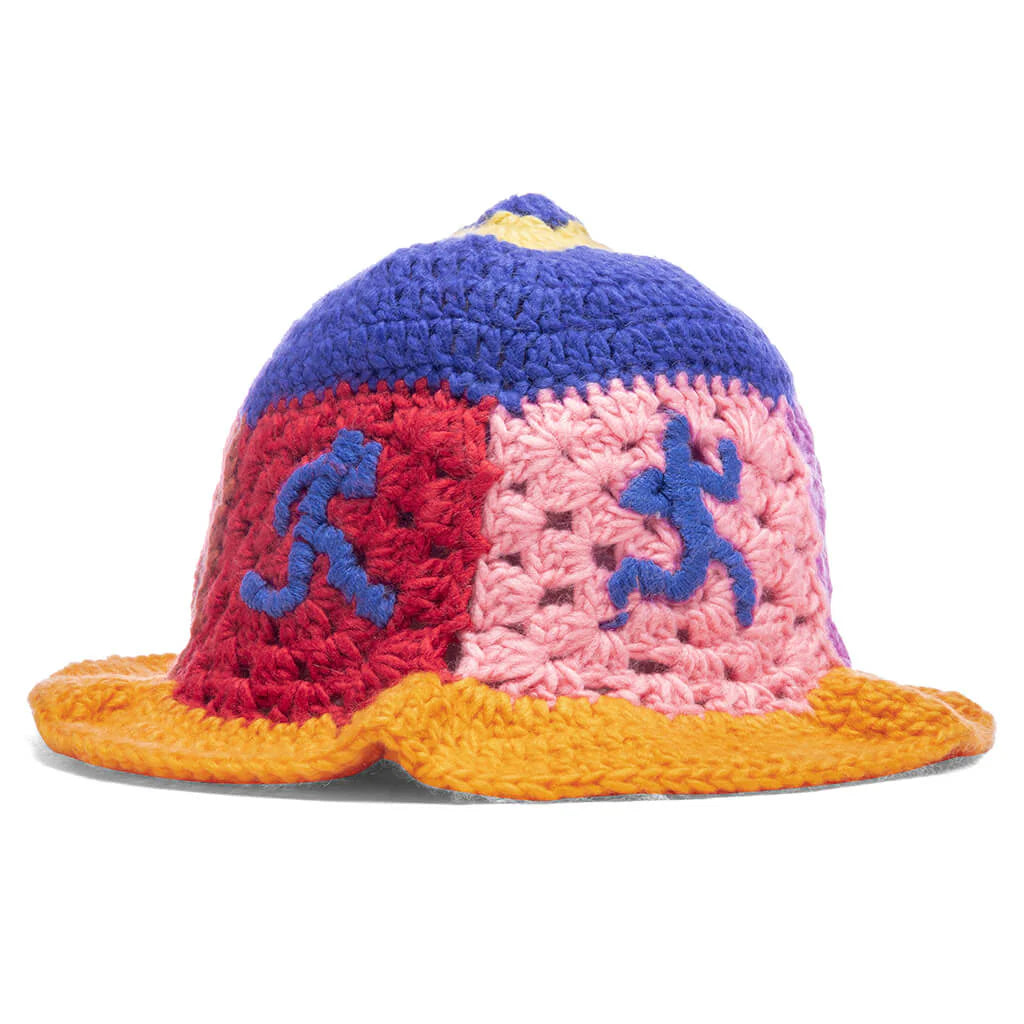 Running Man Crochet Hat Multi