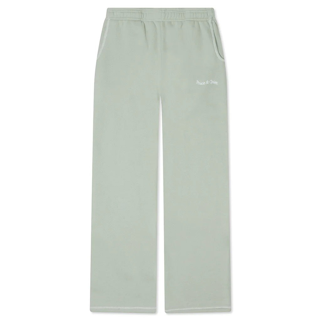Wordmark Reverse Stitched Sweatpants Sage