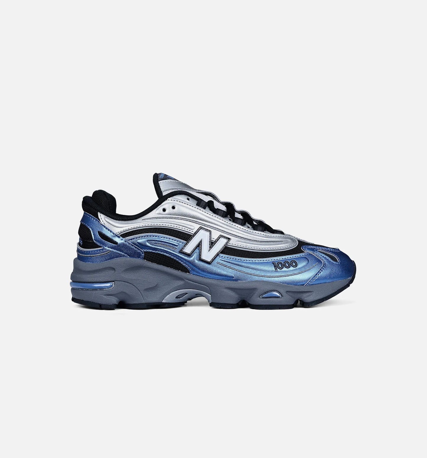 1000 Metallic Blue Mens Lifestyle Shoe Metallic Blue Black