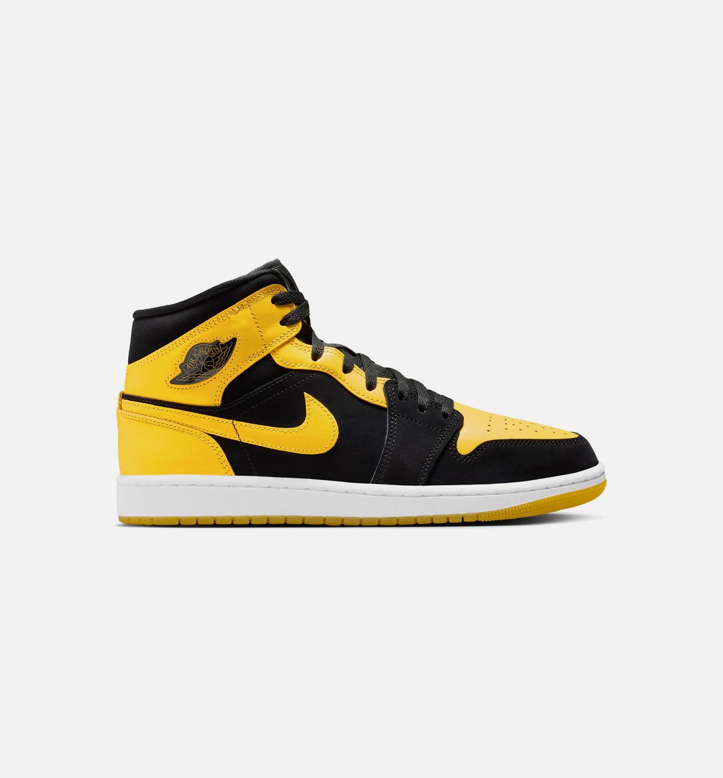 Air Jordan 1 Mid SE Mens Lifestyle Shoe Black White Varsity Maize