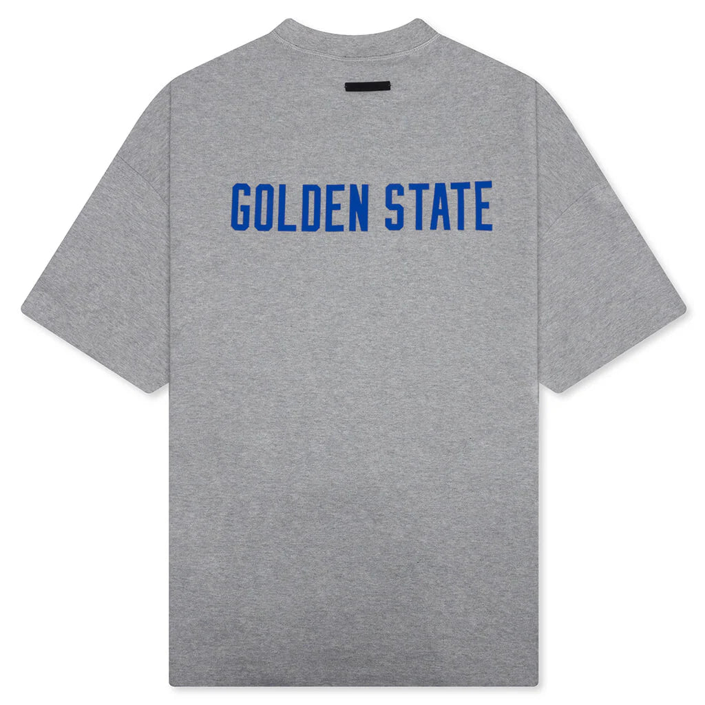 Fear of God Essentials x NBA Warriors 90s Tee Concrete Heather