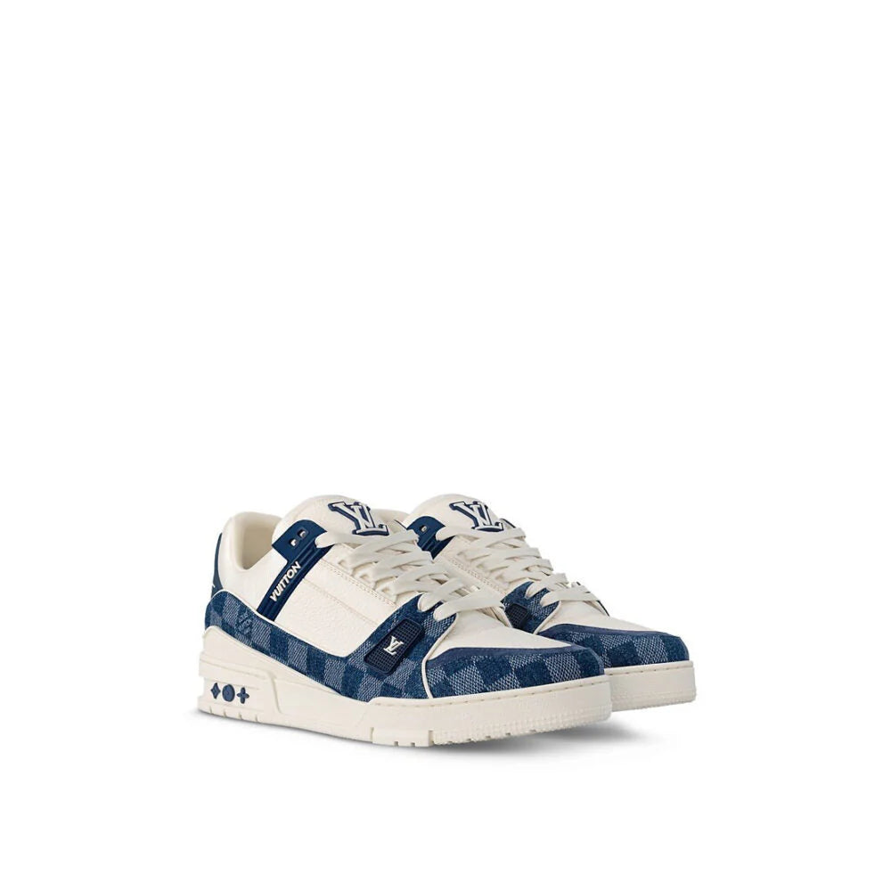 Louis Vuitton LV Trainer Sneaker Damier Denim Blue
