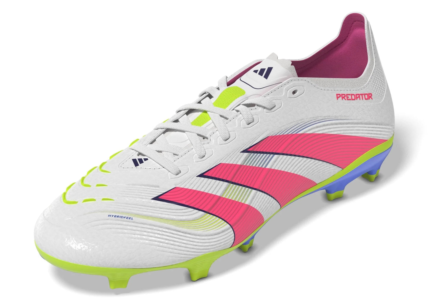 adidas Predator League Firm Multi Ground Soccer Cleats White Pink Lemon