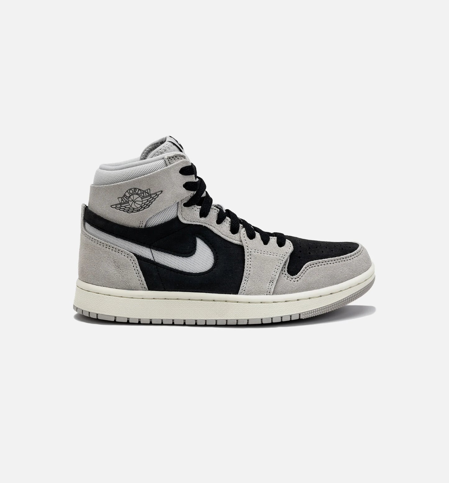 Air Jordan 1 High Zoom CMFT 2 Light Iron Ore Womens Lifestyle Shoe Black Grey