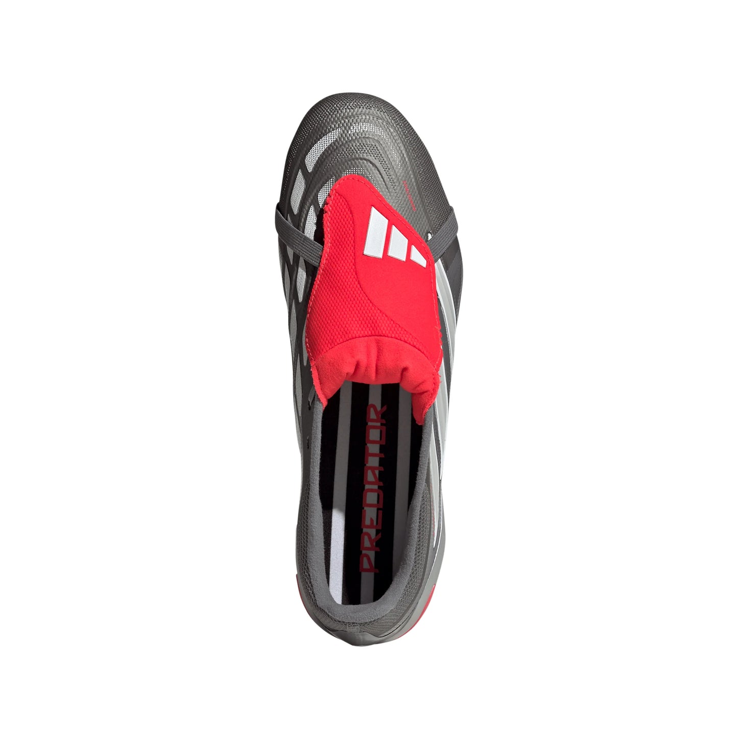 adidas Predator League Fold Over Tongue FG Mens Soccer Cleats Grey Red