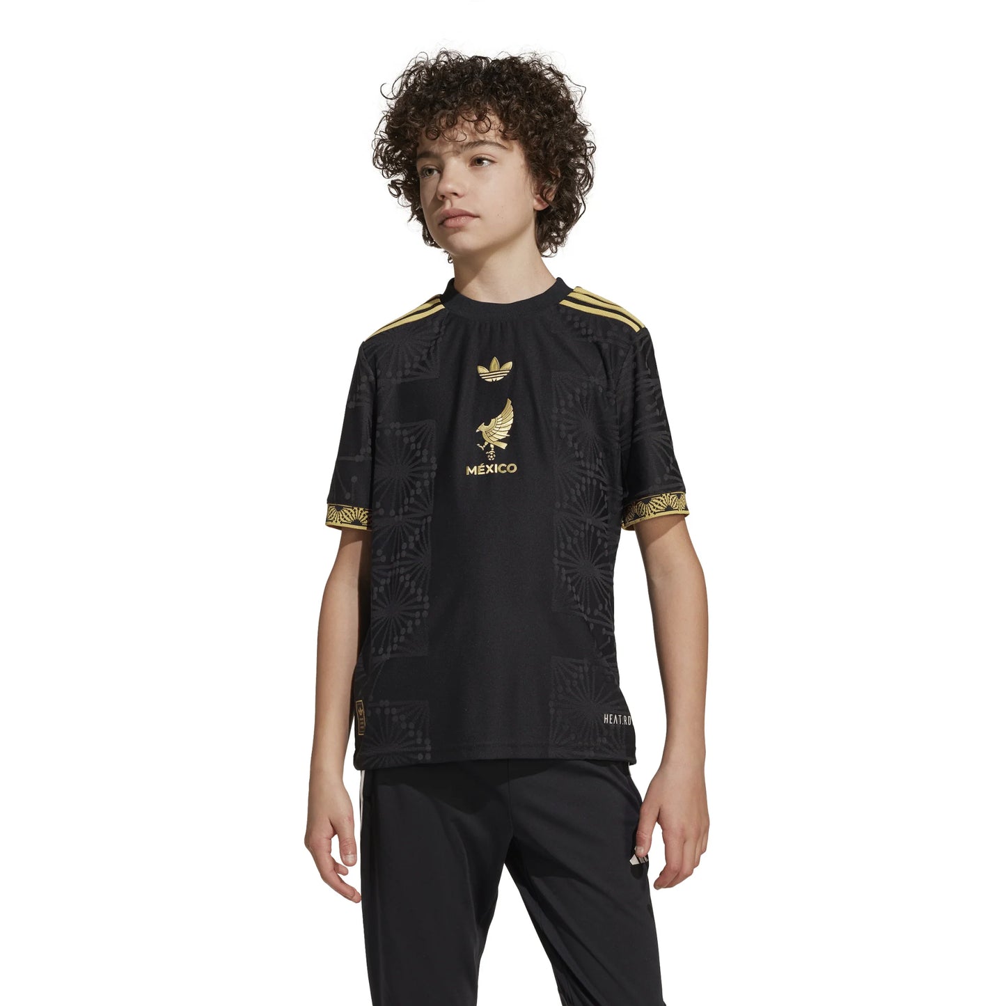adidas 2025 Mexico Gold Youth Jersey Black