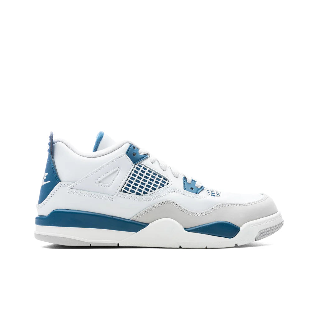 Jordan 4 Retro PS Industrial Blue Off White Military Blue Neutral Grey