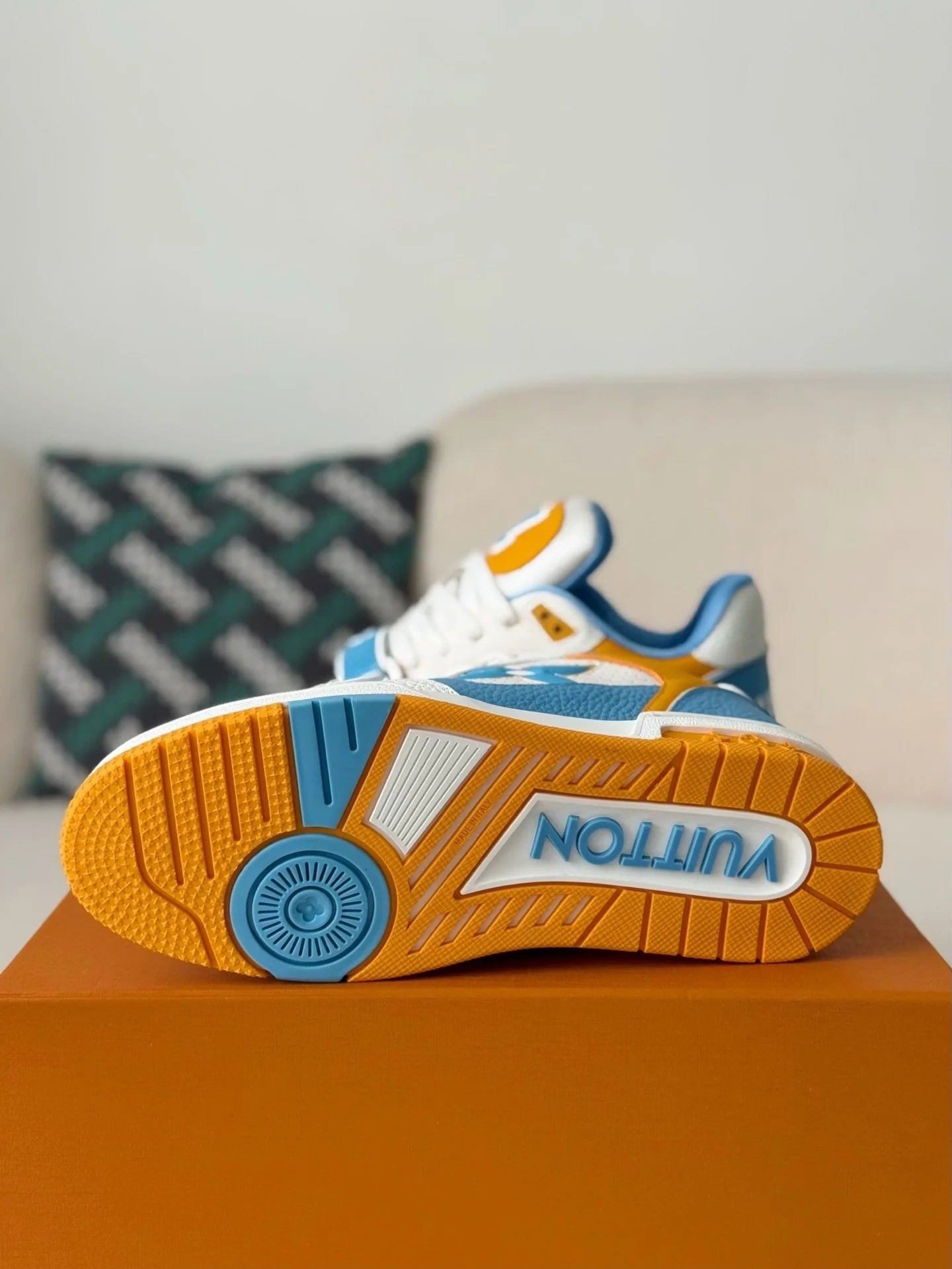 Louis Vuitton LV Trainer Blue Velcro Strap Sneaker