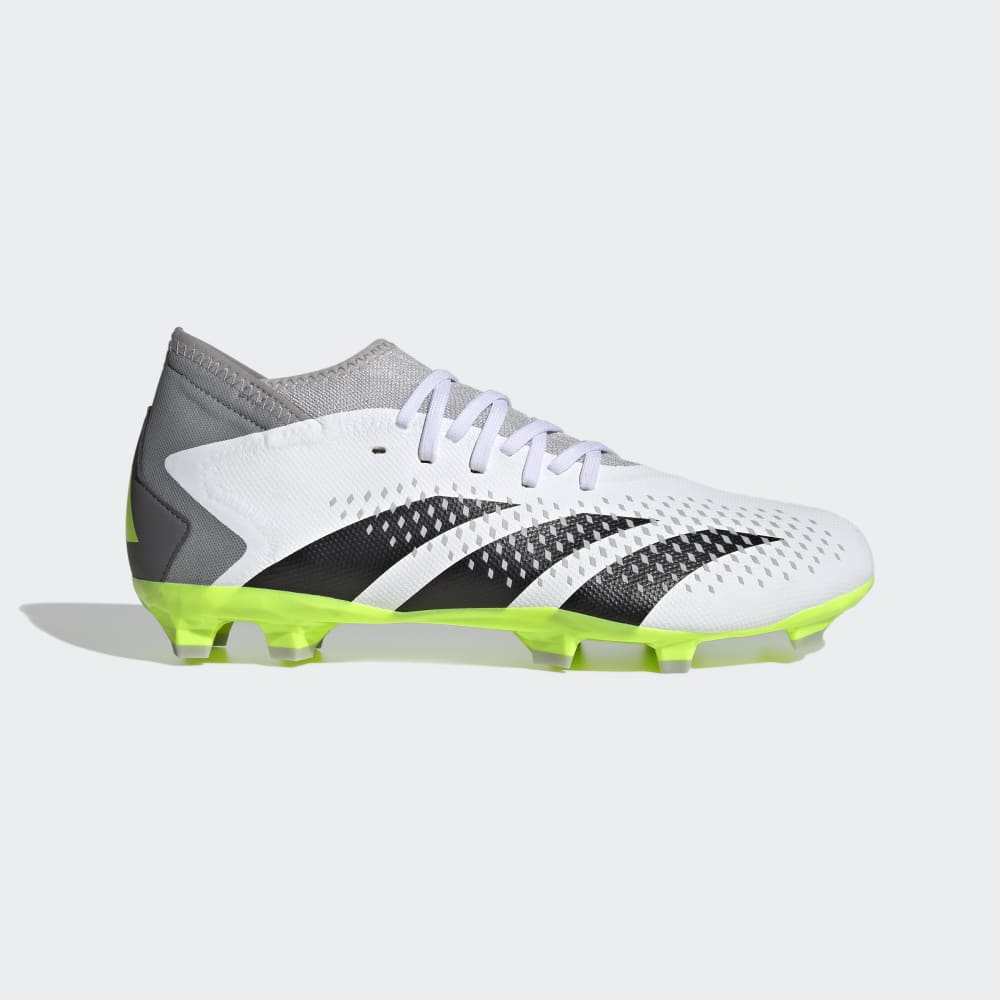 adidas Predator Accuracy3 FG Firm Ground Soccer Cleats White Black Lucid Lemon