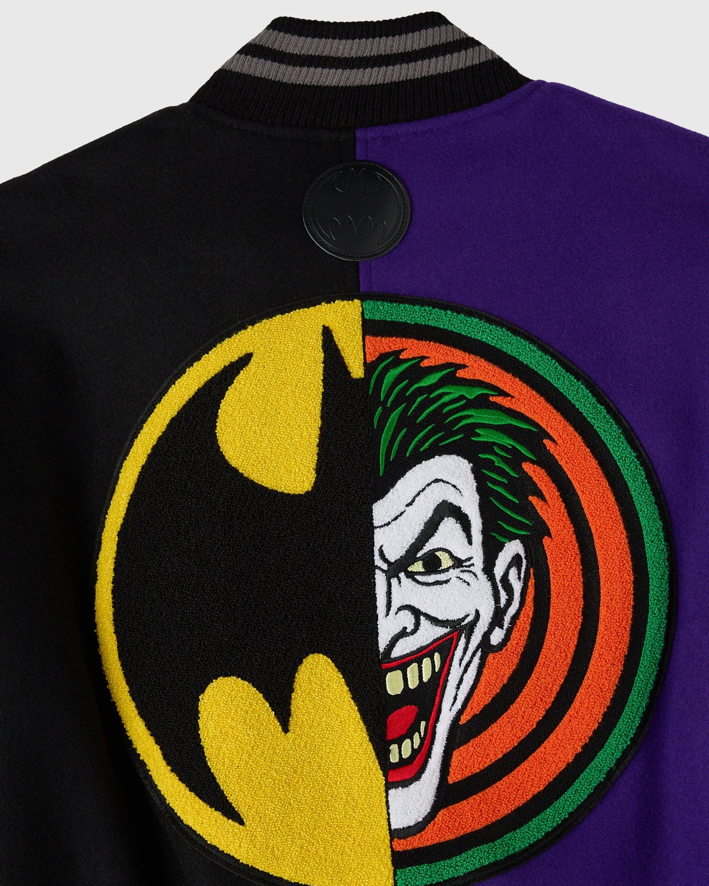 Batman The Joker Split Varsity Jacket Black