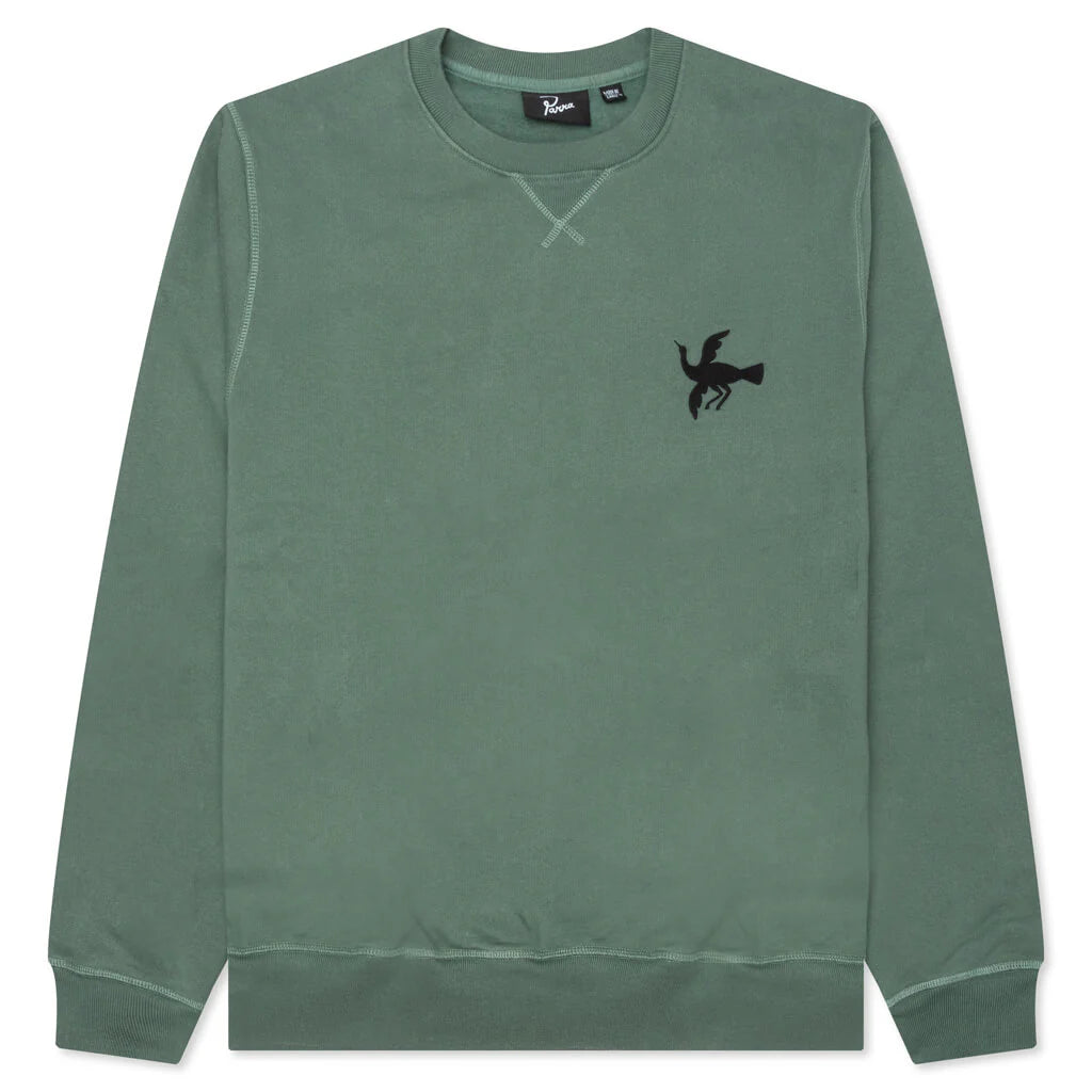 Snaked by a Horse Crewneck Sweatshirt Pine Green
