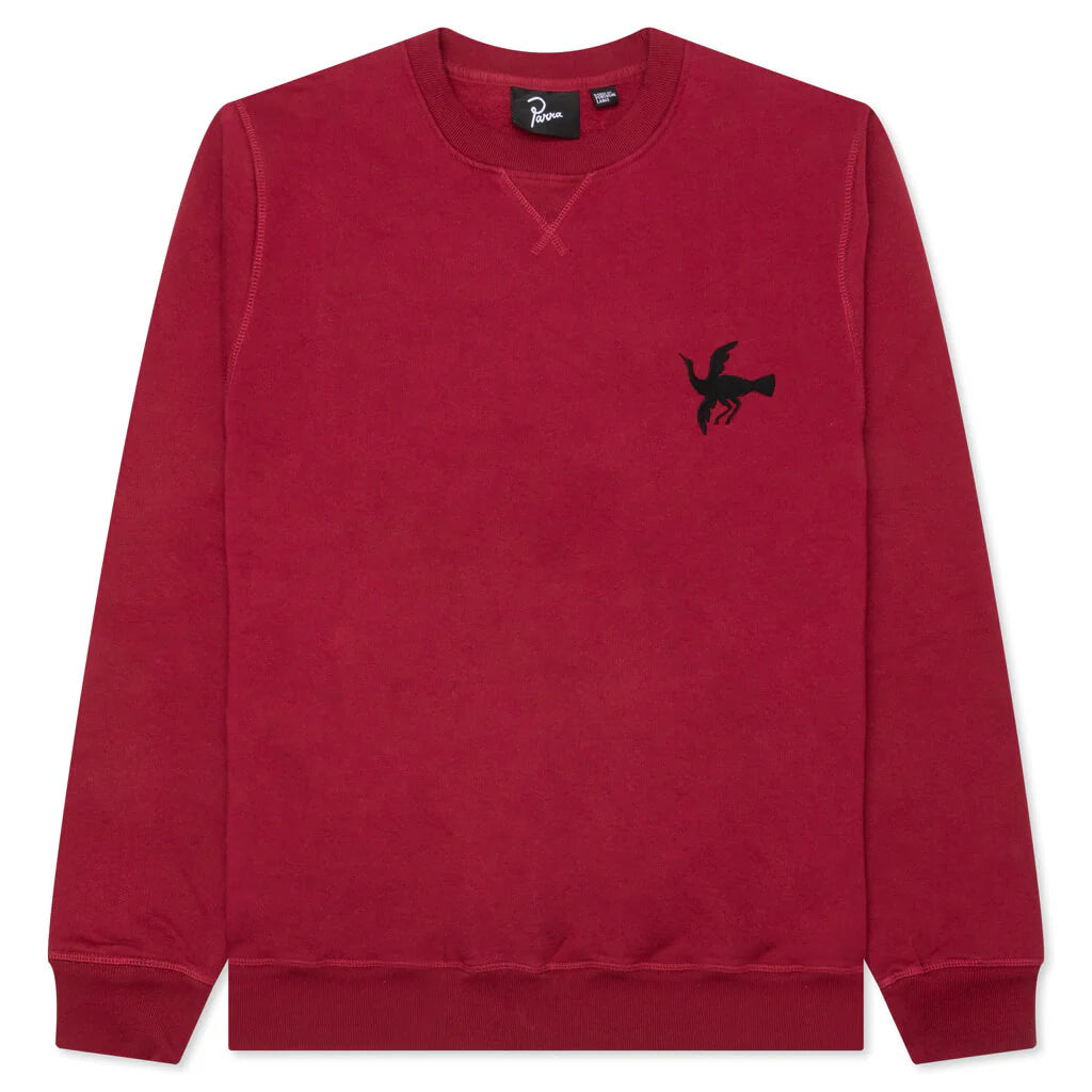 Snaked by a Horse Crewneck Sweatshirt Beet Red