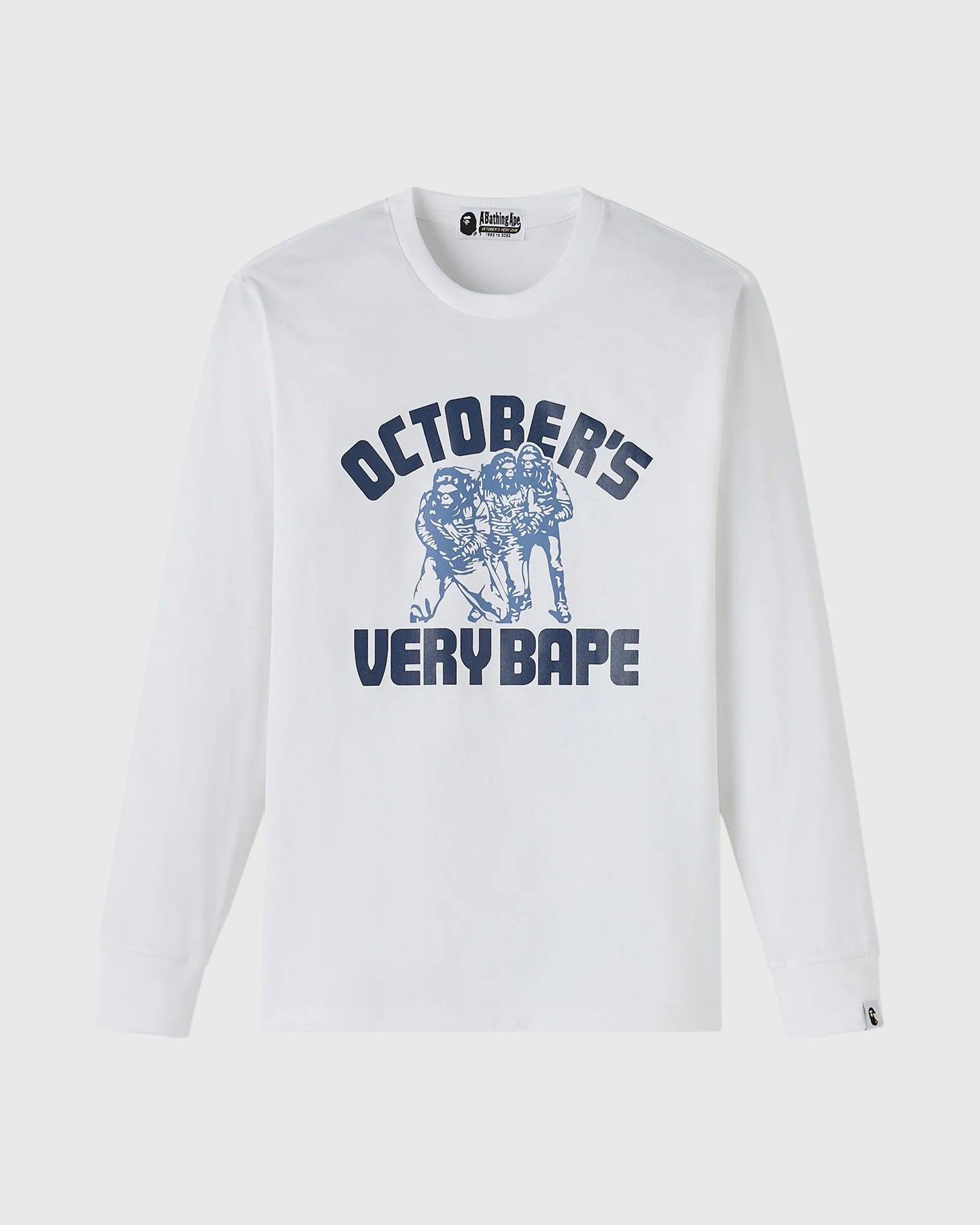 BAPE Generals Long Sleeve Tee White