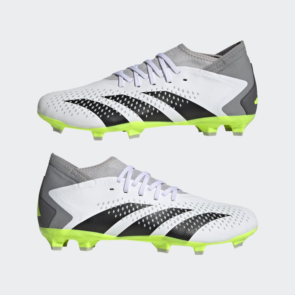adidas Predator Accuracy3 FG Firm Ground Soccer Cleats White Black Lucid Lemon