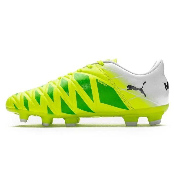 PUMA Kids Evoaccuracy 1 FG Firm Ground Boots JR Yellow Peacoat White