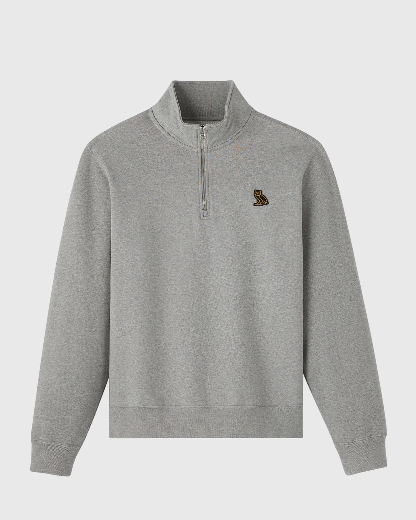 Classic Quarter Zip Mockneck Sweatshirt Heather Grey