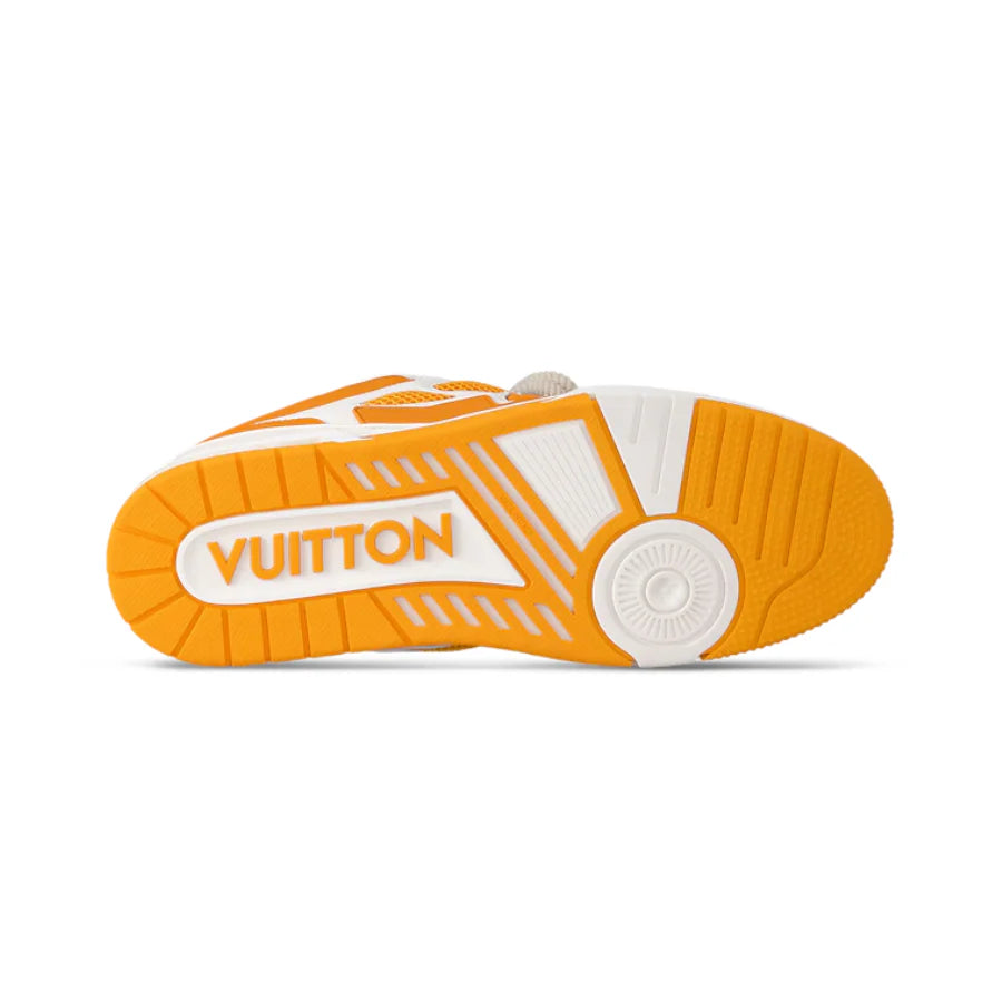Louis Vuitton LV Skate Sneaker White Orange Monogram Flower
