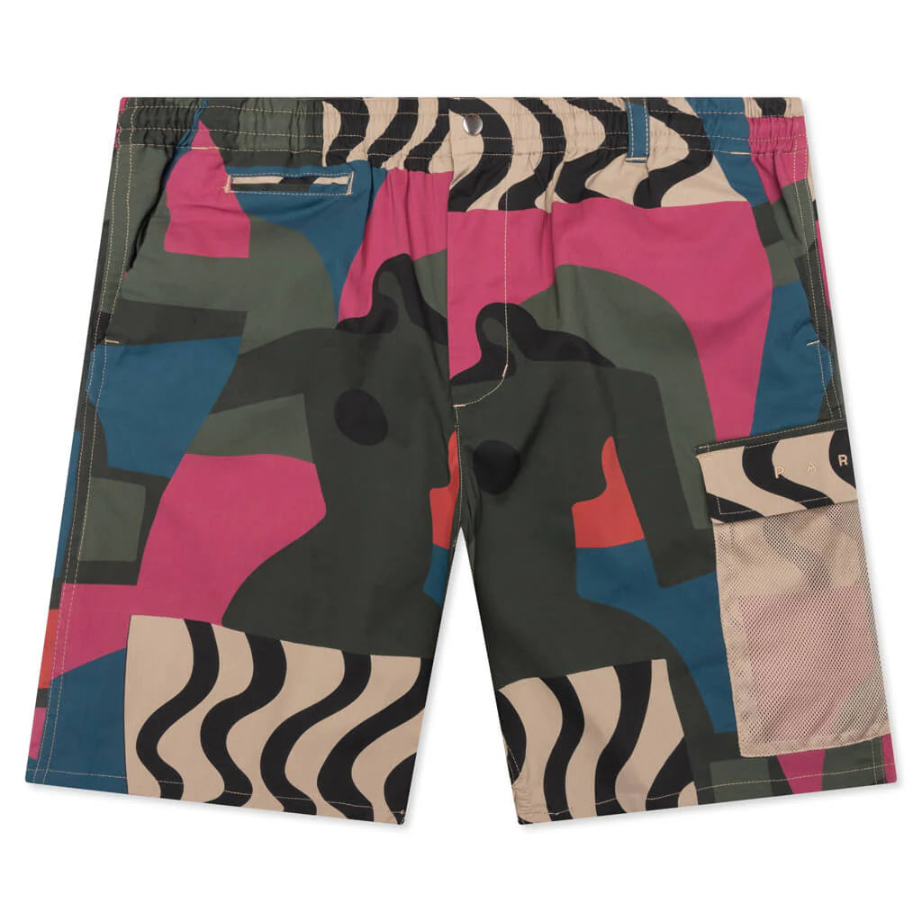 Distorted Camo Shorts Pink