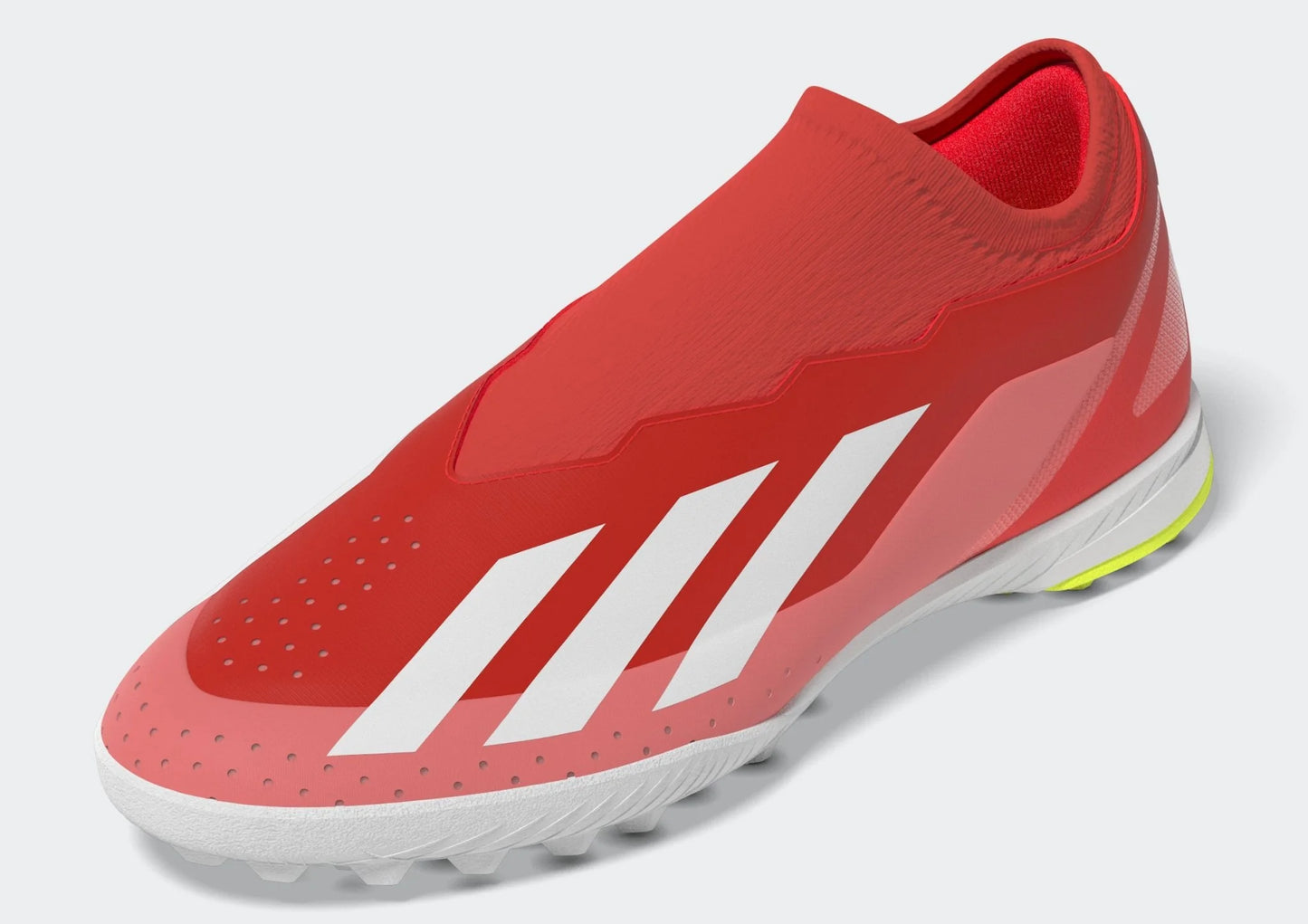 adidas X Crazyfast League Laceless TF Laceless Turf Boots Solar Red White Solar Yellow