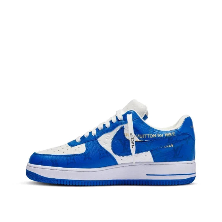 Louis Vuitton x Nike Air Force 1 Low By Virgil Abloh White Blue