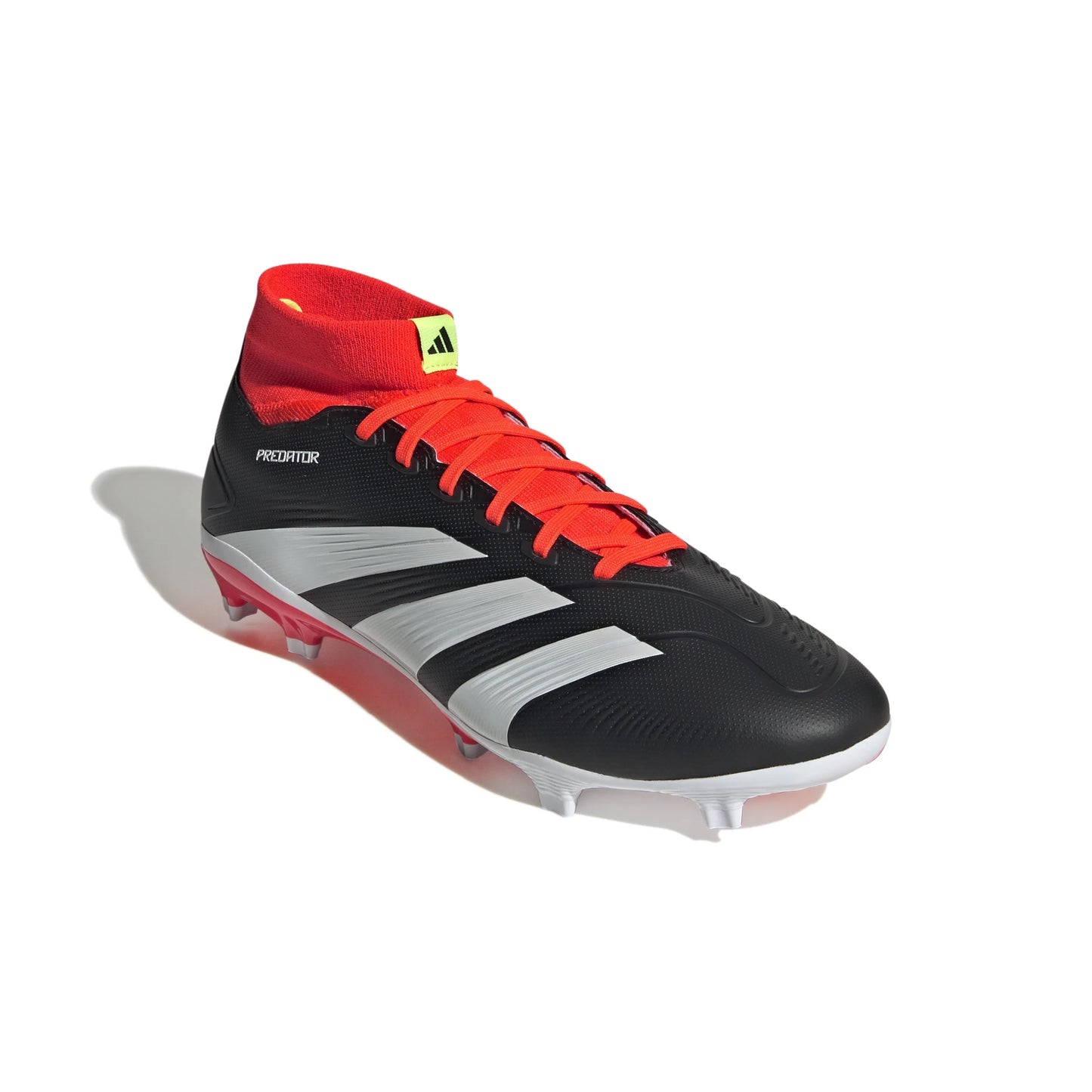 adidas Predator League Sock FG Firm Ground Soccer Cleats Core Black White Red